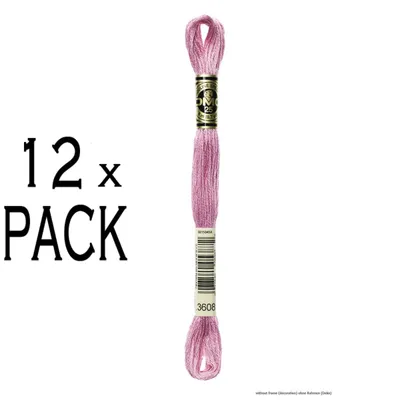 Productafbeelding van 12 bollen DMC Stickgarn Mouline Special 117MC - 3608, 6-draads, 8 meter, verpakkingseenheid