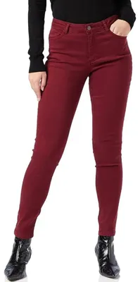 Produktbild von Damenjeans Naf Naf Powi Röhrenjeans Burgund Enganliegend S