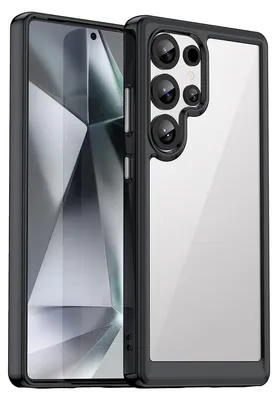 Zdjęcie produktu dla Etui silikonowe Outer Space Case z żelową ramką do Samsung Galaxy S25 Ultra - czarne