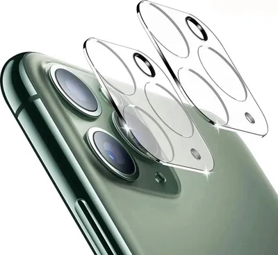 A close-up shot of a smartphone camera lens protector being placed onto the camera module of a smartphone.