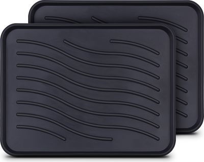 Schuhabtropfschale ( 2er Pack ) Schuhwanne mit hohem Rand ( 50 x 38 x 2,5cm ) - Aptropfunterlage, Schuhmatte für Haus und Garten - Wasserdicht