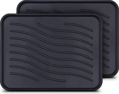 Produktbild von Odkvapkávač na topánky ( balenie 2 ks ) Odkvapkávač na topánky s vysokým okrajom ( 50 x 38 x 2,5 cm ) - odkvapkávač, podložka pod topánky do domácnosti a záhrady - vodotesný