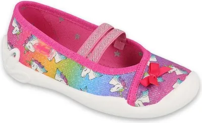 Produktbild von Hausschuhe Befado 116Y296 Einhorn Regenbogenfarben