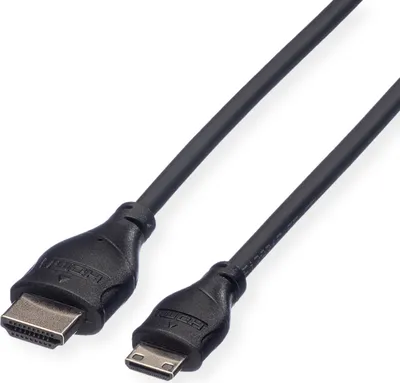 Produktbild von ROLINE HDMI High Speed Kabel mit Ethernet, HDMI ST - Mini HDMI ST, 0,8 m