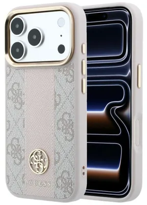 Produktbild von Guess 4G Stripe Hülle für iPhone 18 Pro / 17 Pro, rosa