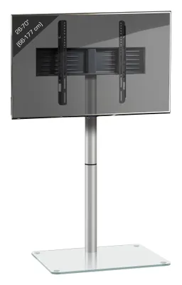 Produktbild von VCM TV Standfuß | Alu Fernseh Ständer | ESG-Sicherheitsglas | Maße ca. H. 100 x B. 60 x T. 45 cm - Alani