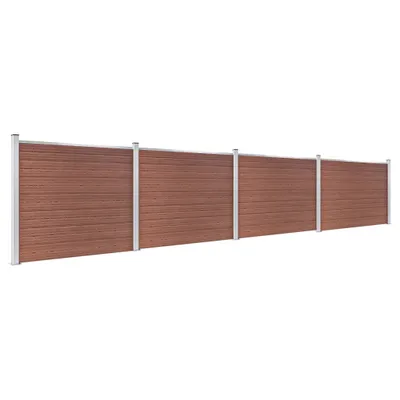 Produktbild von vidaXL Zaunelement Set WPC 699x146 cm Braun