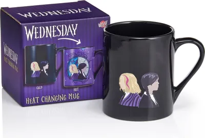 Obrázok produktu pre Wednesday Darčekový hrnček Heat Reveal - Wednesday a Enid