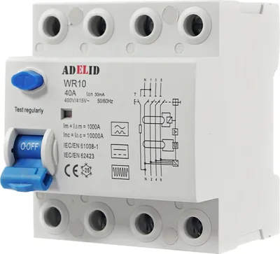 Produktbild von FI-Schutzschalter Typ B 40A 30mA 4-polig Wallbox Fehlerstromschutzschalter Allstromsensitiv RCD