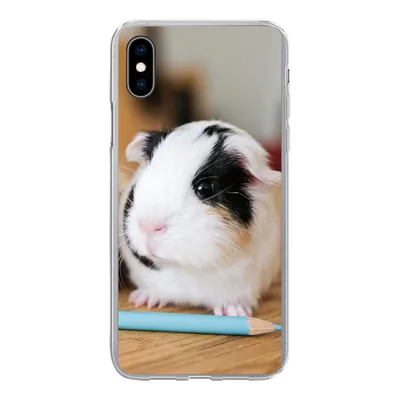 Produktbild von MuchoWow® Handyhülle Schutzhülle Hülle für iPhone Xs Entzückende Baby-Meerschweinchen Silikon Softcase Handy Hülle - Handytasche