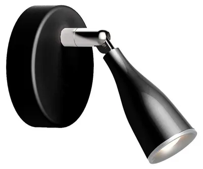 LED-Wandleuchte 4,5 W, schwarz, 3000 K, Kunststoff/Metall