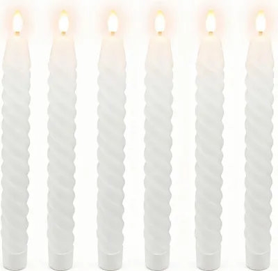 Obrázok produktu pre Bezplameňové sviečky LED, pravý vosk, sada 6 kusov