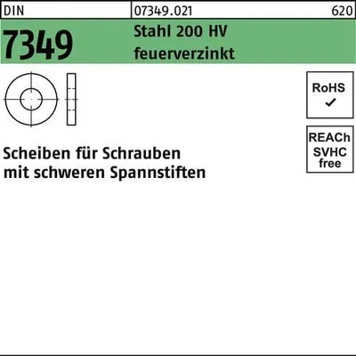 Produktbild von Reyher  Scheiben DIN 7349 St. 200 HV 17 tZn (50 Stück)