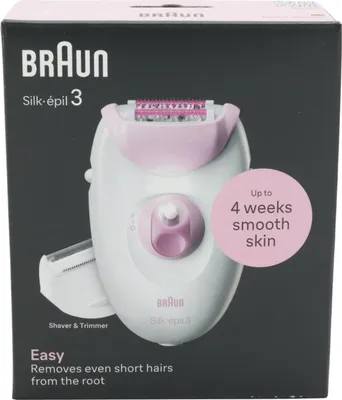 Produktbild von Braun Silk-épil 3 3-031, Pink, Weiß, 20 Pinzette, SoftLift, AC, Deutschland