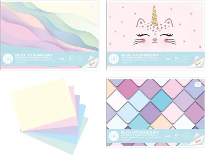 Produktbild von INTERDRUK ZEICHNBLOCK A4 10 Blatt, Pastell Zeichenblock