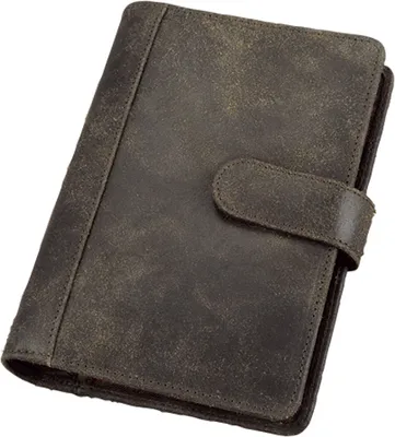Produktbild von bind Terminplaner Modell 10101-1 A6 ohne Kalender schwarz aus Leder
