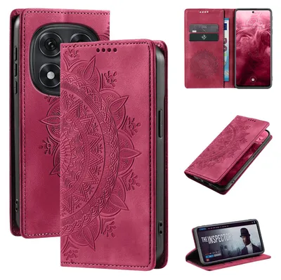 Produktbild von Mandala Handyhülle für Xiaomi Redmi Note 15 / 15 5G RFID Schutz Klapphülle Case Cover Design Schutzhülle Farbe: Magenta
