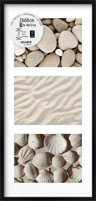 Zdjęcie produktu dla accent by nielsen drewniana ramka na zdjęcia Aura, 23x50 cm, czarna