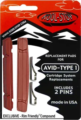 Produktbild von Kool-Stop Bremsgummi V-Brake -AVID1-, R2 salmon