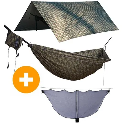 Obrázek produktu pro Hideaway Outfitters Offroad Travel Hammock + UV + Thermal Insulation Tarp Camo + Attachment +