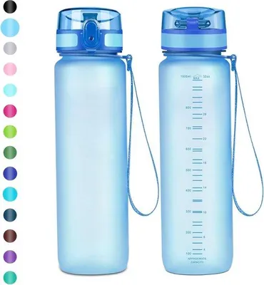 Produktbild von Famanu Trinkflasche 750 ml - Blau, BPA-frei und tragbar