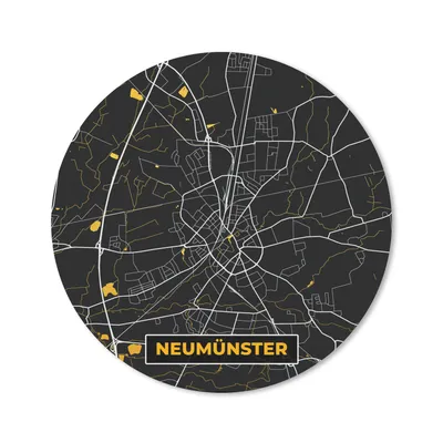 Produktbild von MuchoWow® Mauspad Mousepad Gold - Deutschland - Karte - Neumünster 40x40 cm - Mousepads - Maus Mat - Pad - Mausunterlage - Schreibtisch Accessoires