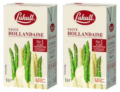 Zdjęcie produktu dla Lukull Sos holenderski o delikatnej kremowej konsystencji 1000ml opakowanie 2 szt