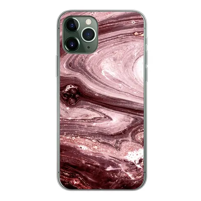 Produktbild von MuchoWow® Handyhülle Schutzhülle Hülle für iPhone 11 Pro Marmor - Gold - Rosa Silikon Softcase Handy Hülle - Handy