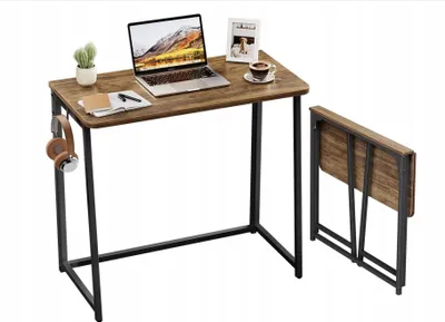 Zdjęcie produktu dla Składane Biurko Komputerowe 80 Cm Małe Do Małych Pomieszczeń Do Laptopa