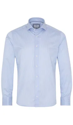 Produktbild von Eterna - Slim Fit - Bügelfreies Herren Langarm Hemd, (2357 FS82), Größe:39, Farbe:Blau (12)