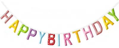 Image de Guirlande "Joyeux Anniversaire" réutilisable pour la décoration de fêtes