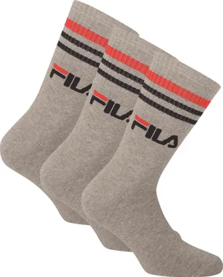 Immagine prodotto di FILA Calzini unisex 3 paia - Street, Sport, Lifestyle, Set di calzini, Righe, 35-46 Grigio 43-46 (9-11 UK)