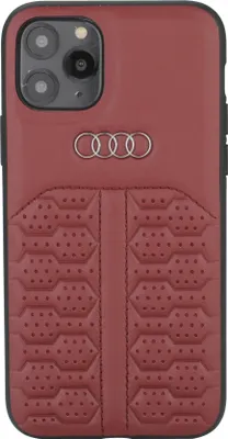 Zdjęcie produktu dla Etui na tył Audi Apple iPhone 12 Mini w kolorze merlot z serii A6 – prawdziwa skóra