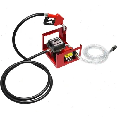 Image de Pompe à diesel - Pompe électrique de transfert de carburant - Avec débitmètre - 200 W - 50 l/min - 230 V - Rouge