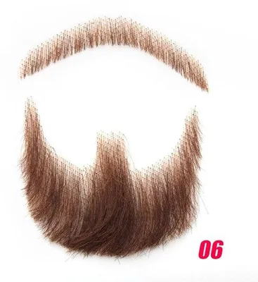 Immagine prodotto di Barba finta, interamente intrecciata a mano; barba finta, capelli non trattati per uomo; sopracciglia finte; basette finte; oggetti di scena per cinema e televisione; modello 5