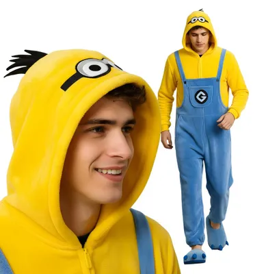 Obrázek produktu pro Pyžamo overal Kigurumi kostým pro dospělé Žlutá Mimoň XXXL: 195-205 cm