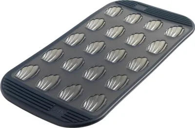 Obrázok produktu pre Mastrad Forma na pečenie na 20 mini madeleines, forma na pečivo, plech na pečenie, silikónová forma, silikónová, sivá priehľadná, F43214