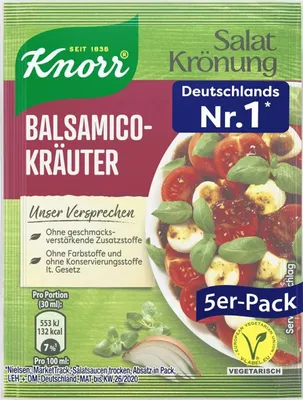 Produktbild von Knorr Salatkrönung Balsamico Kräuter Salatdressing 5x 11g 5er