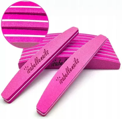 Obrázok produktu pre Isabellenails Pilník Leštička Lodka 180/240 Ružová 10ks