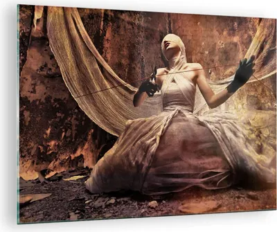 Produktbild von Bilder auf glas - Bandage Künstler String - 70x50cm - Glasbilder - Wandbilder - Kunstdruck - zum Aufhängen bereit - Wanddekoration aus Glas - Glas Bilder - Wandbild auf Glas - GAA70x50-0217