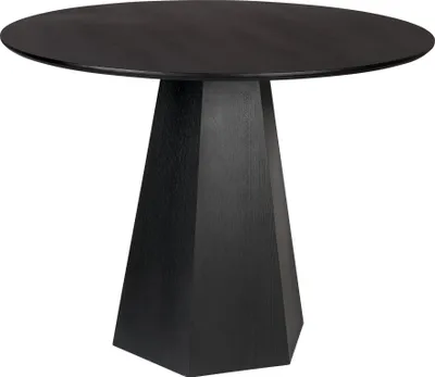 Produktbild von Zuiver Pilar Esstisch Rund 100 cm Holz Schwarz