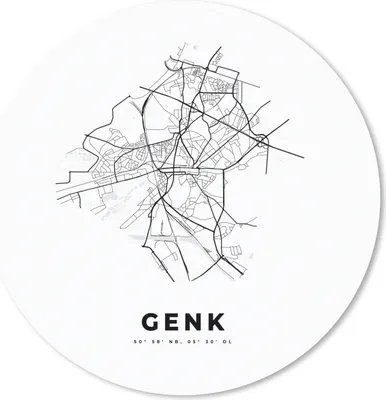 Produktbild von MuchoWow® Mauspad Mousepad Belgien - Genk - Stadtplan - Karte - Schwarz und weiß - Karte 20x20 cm - Mousepads - Maus Mat - Pad - Mausunterlage - Schreibtischmatte