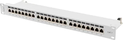 Produktbild von Lanberg Patchpanel 24-Port 1U 19" Cat. 7 FTP geschirmt grau