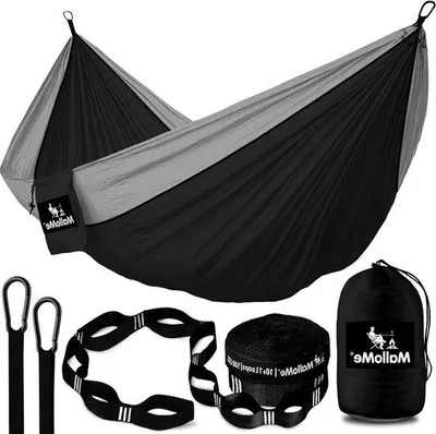 Produktbild von Famanu Camping-Hängematte ultraleicht - für 1-2 Personen, atmungsaktiv, wasserdicht, inklusive Premium-Karabinerhaken