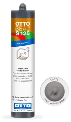 Produktbild von OTTOSEAL S 125 Boden- und Sanitär-Silikon 310 ml Kartusche C6874 matt-manhattan - 1255443