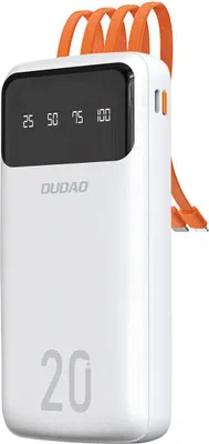 Produktbild von Powerbank 20000mAh, 3-in-1 Kabel Typ-C/microUSB/Lightning Dudao