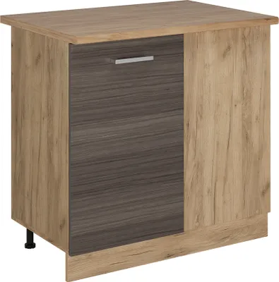 Produktbild von Eckunterschrank Vicco R-Line Edelgrau 86 cm , AP Eiche, Model 53511