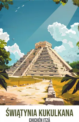 Produktbild von Plakat 29,7x42cm Tempel von Kukulkán