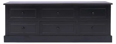 Obrázok produktu pre vidaXL TV skrinka čierna 108x30x40 cm masívne drevo Paulownia