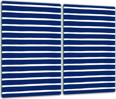 Obrázek produktu pro Kryt varné desky Skleněný kryt varné desky 60x52cm pruhy modrá